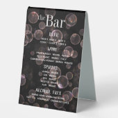 Plaque De Table Bokeh Bubbles Bokeh noir et blanc Panneau de la ba (Recto)