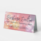 Plaque De Table Bokeh rose (Recto)