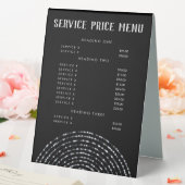 Plaque De Table Bokeh Snowflake Elegant Service Menu Prix (In SItu (Mariage))