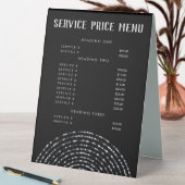 Plaque De Table Bokeh Snowflake Elegant Service Menu Prix (En SItu (Tableau))