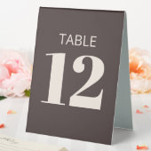 Plaque De Table Bold Basic Brown Modern Reception Table Number (In SItu (Mariage))