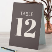 Plaque De Table Bold Basic Brown Modern Reception Table Number (En SItu (Tableau))