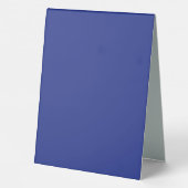 Plaque De Table Bold Minimal Wedding Invite in Deep Blue (Verso)