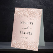 Plaque De Table Bonbons à parties scintillant d'or rose Traitement