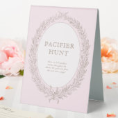 Plaque De Table Bonjour Bebe French Patisserie Pink Pacifier Hunte (In SItu (Mariage))