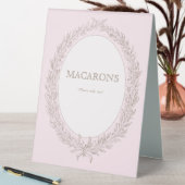 Plaque De Table Bonjour Bebe Pâtisserie Française Macarons Pink (En SItu (Tableau))