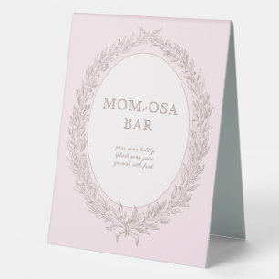 Plaque De Table Bonjour Bebe Pâtisserie Pink Mom-Osa Bar