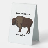 Plaque De Table Bonne illustration de bison américain (Verso)