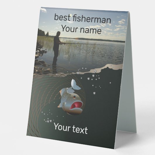 Plaque De Table Bonne pêche (Recto)