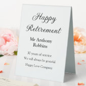 Plaque De Table Bonne retraite ajouter le nom années de service à  (In SItu (Mariage))