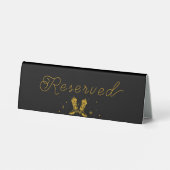 Plaque De Table Boots & Bubbly Réservation pour Baby Shower (Verso)