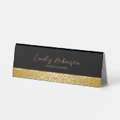 Plaque De Table Bordure de Motif géométrique Gold de luxe (Verso)