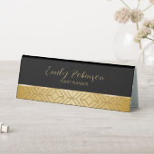 Plaque De Table Bordure de Motif géométrique Gold de luxe (En SItu (Tableau))