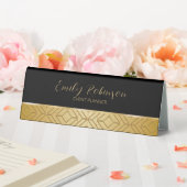 Plaque De Table Bordure de Motif géométrique Gold de luxe (In SItu (Mariage))