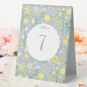 Plaque De Table Botanical Blue Wildflower Floral (In SItu (Mariage))