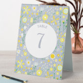 Plaque De Table Botanical Blue Wildflower Floral (En SItu (Tableau))