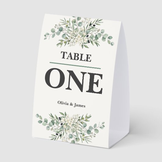 Plaque De Table Botanical Garden Wedding Table Numbers (Verso)