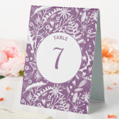Plaque De Table Botanique moderne violet (In SItu (Mariage))