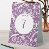 Plaque De Table Botanique moderne violet (En SItu (Tableau))