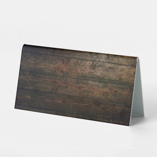 Plaque De Table Bottes, Casquette et Mariage de bois (Verso)