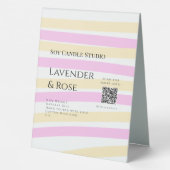 Plaque De Table Bougie de soja rose Lavender entreprise ajouter q (Verso)