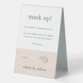 Plaque De Table Boulangerie/Traiteur Couverture Sécurité Porter Un (Verso)