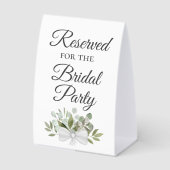 Plaque De Table Bouquet de eucalyptus réservé à la mariée (Recto)
