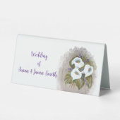 Plaque De Table Bouquet de lys d'aquarelle florale (Verso)