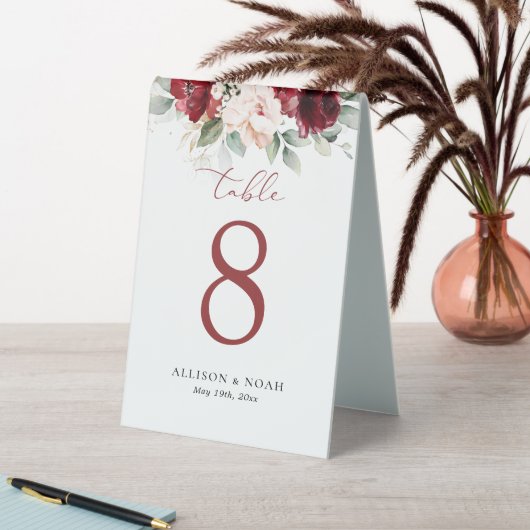 Plaque De Table Bourgogne et rose pâle Numéro du tableau (En SItu (Tableau))