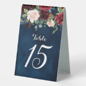 Plaque De Table Bourgogne Rouge Marine Floral Russe Boho Numéro de (Verso)