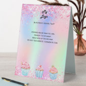 Plaque De Table Boutique de pâtisserie logo holographique menu pri (En SItu (Tableau))