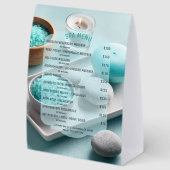 Plaque De Table Boutique Hotel Spa Services Table Tent Sign (Arrière)