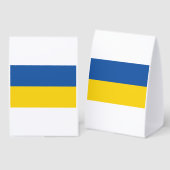 Plaque De Table Bouton du drapeau de l'Ukraine (Recto/verso)