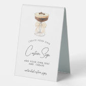Plaque De Table Bow Espresso Martini Personnalisé (Verso)