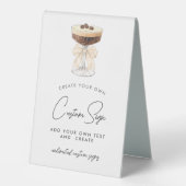 Plaque De Table Bow Espresso Martini Personnalisé (Recto)