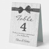 Plaque De Table Bow Noir Sur Bois De Grange (Verso)