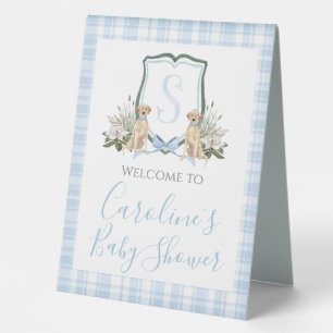 Plaque De Table Boy Blue Chig Baby shower Preppy Sud