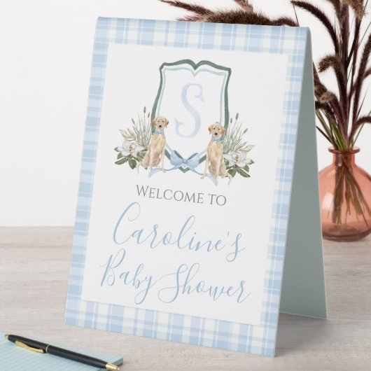 Plaque De Table Boy Blue Chig Baby shower Preppy Sud (En SItu (Tableau))