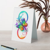 Plaque De Table Bright infinity with rainbow butterfly (En SItu (Tableau))