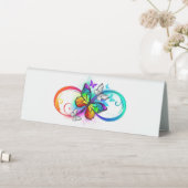Plaque De Table Bright infinity with rainbow butterfly (En SItu (Tableau))