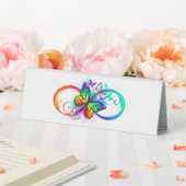 Plaque De Table Bright infinity with rainbow butterfly (In SItu (Mariage))