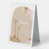 Plaque De Table Brochure de la Girafe de Boho Pampas (Recto)