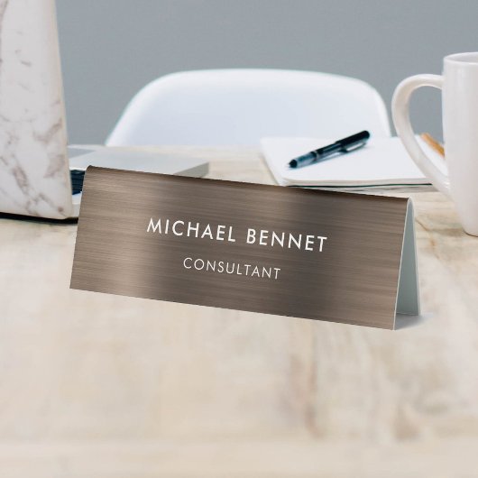Plaque De Table Bronze Brown Metallic Professionnel
