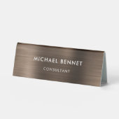 Plaque De Table Bronze Brown Metallic Professionnel (Recto)