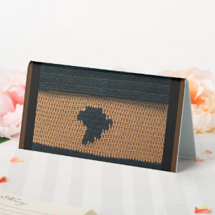 Plaque De Table Brown avec Black Africa Map Designer Crochet Print