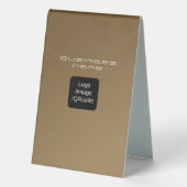 Plaque De Table Brown d'affaires moderne et chic (Verso)