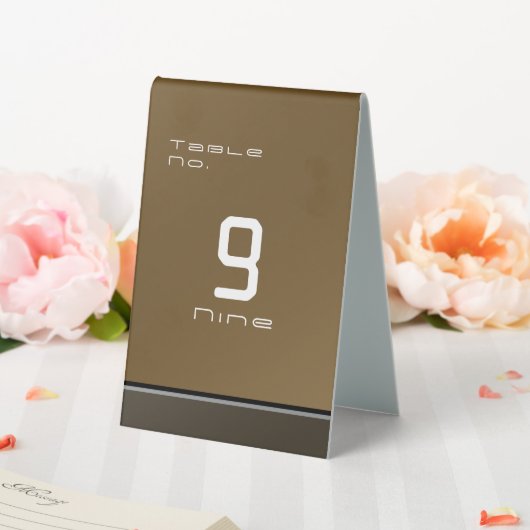 Plaque De Table Brown d'affaires moderne et chic (In SItu (Mariage))