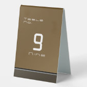 Plaque De Table Brown d'affaires moderne et chic (Recto)