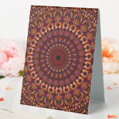 Plaque De Table Brown floral Mandala Design-48566 (In SItu (Mariage))