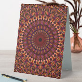Plaque De Table Brown floral Mandala Design-48566 (En SItu (Tableau))